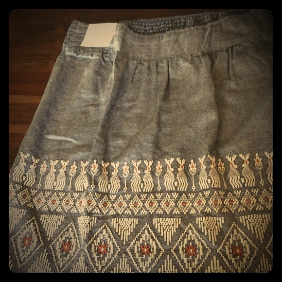 New Soft chambray Bob Timberlake skirt embroidery - Picture 1 of 6